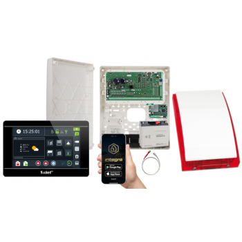 ZESTAW ALARMOWY SATEL INTEGRA 64 PLUS + INT-TSI-B + OPU-3P + AWT800 + 17Ah + INT-GSM LTE + SP-4001R
